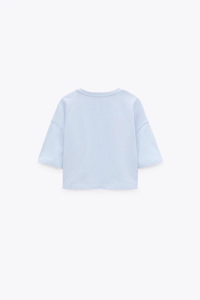 Roomy V-Neck Top With Short Sleeves