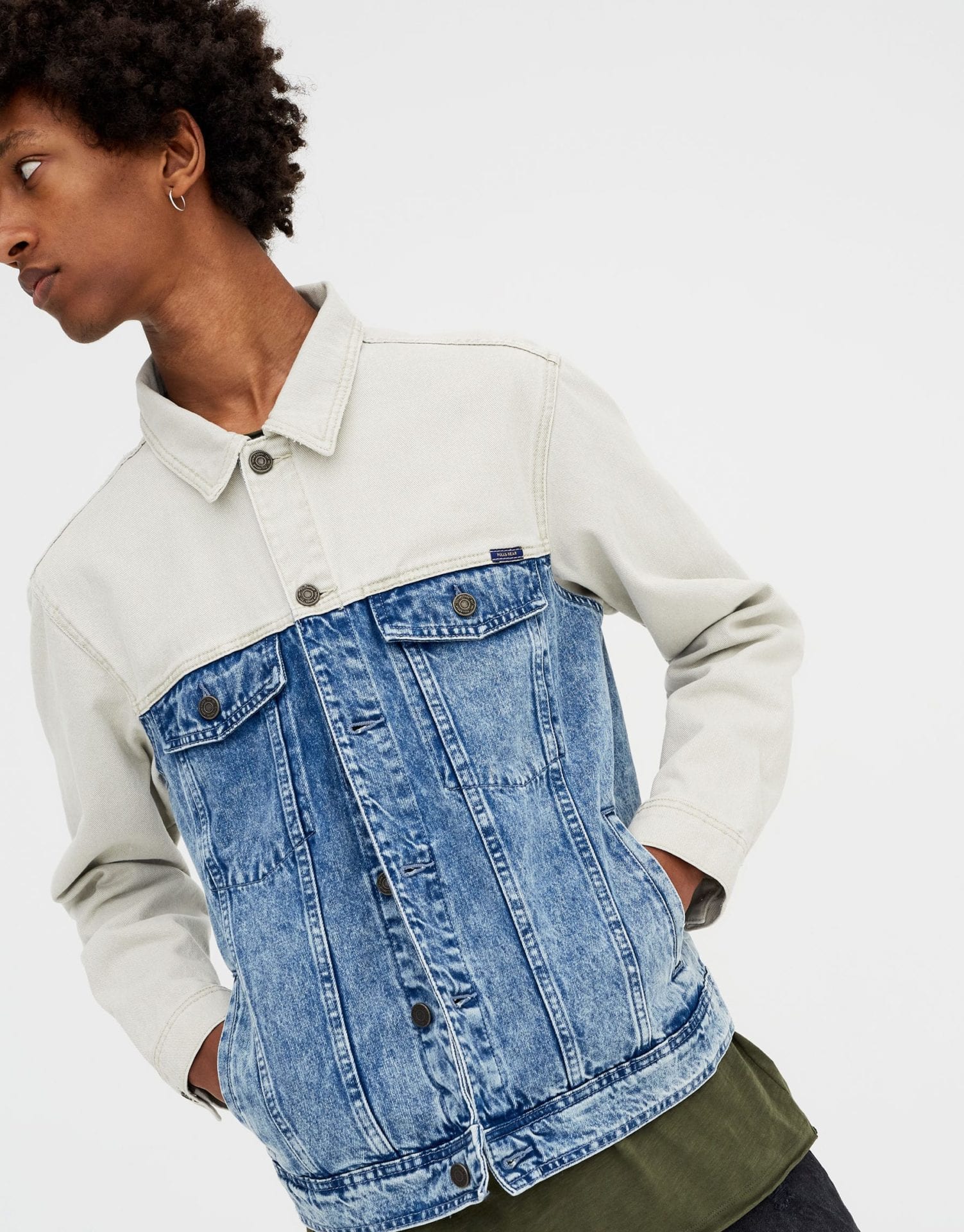 Denim Jacket With Coloured Panels - Image 4