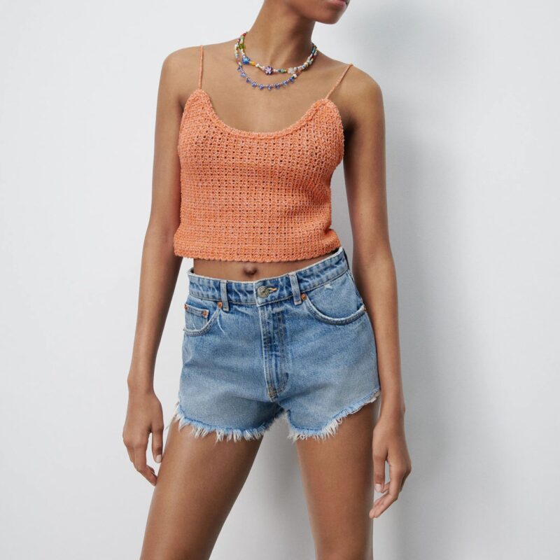 High Waisted Five Pocket Shorts - Image 2