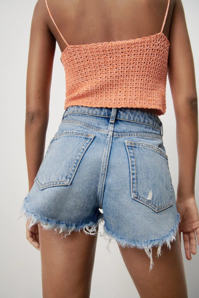 High Waisted Five Pocket Shorts