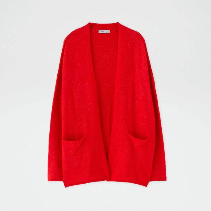 Red Soft Knit Cardigan - Image 4
