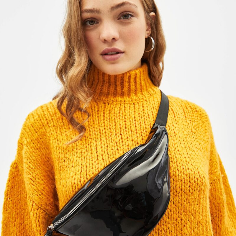 Faux Vinyl Belt Bag - Image 1