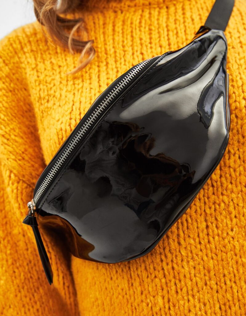 Faux Vinyl Belt Bag