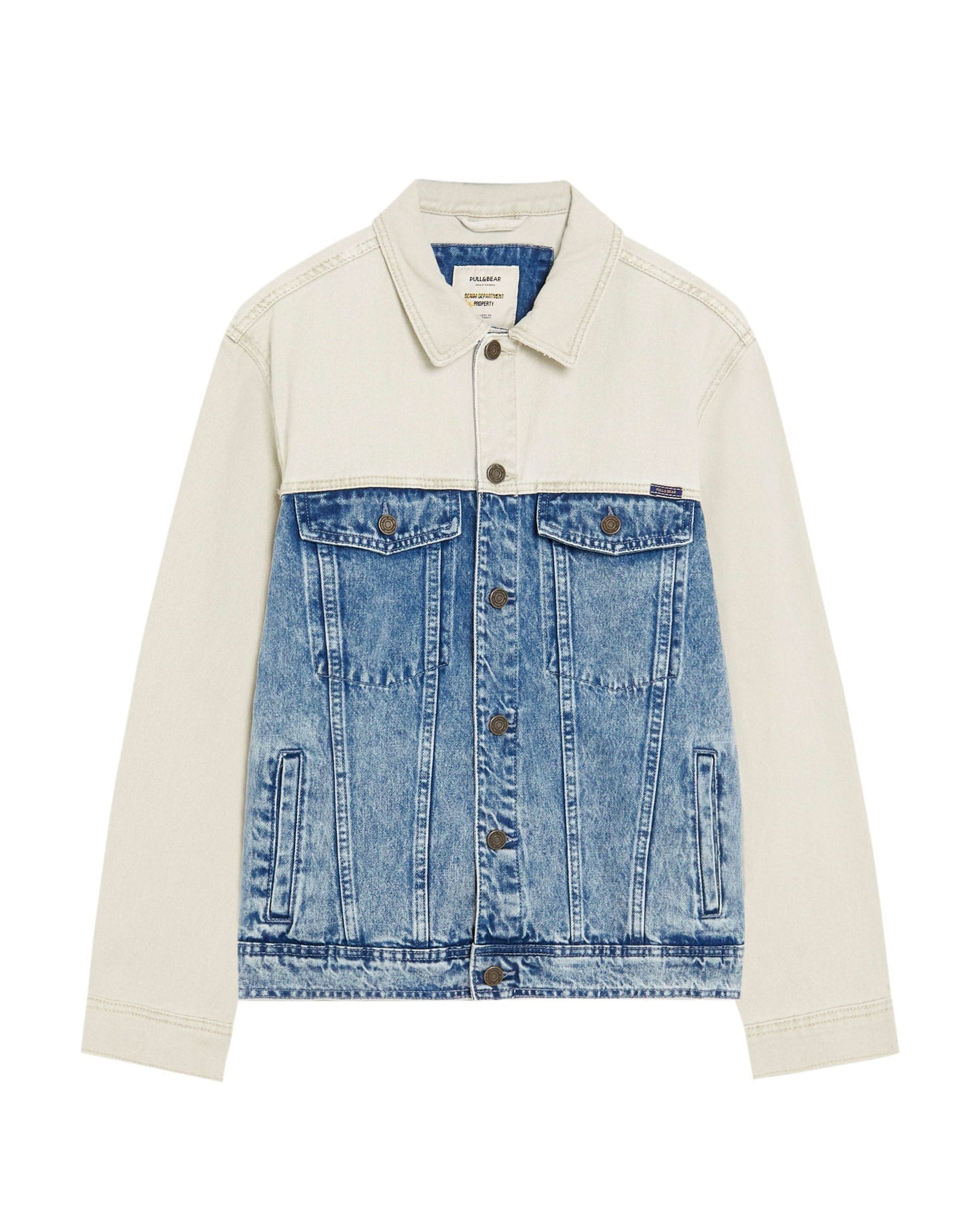 Denim Jacket With Coloured Panels - Image 1